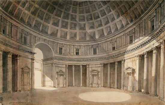 Charles-Louis Clérisseau,Intérieur du Panthéon (1740-1760, date indéterminée)